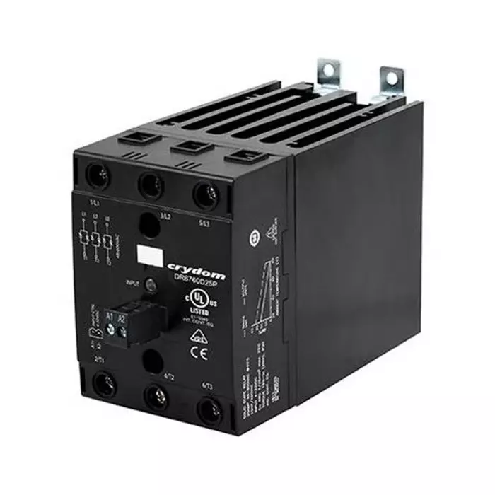 SENSATA/CRYDOM Solid State Relay DR67 Series 25 A Load DIN Rail Mount 600 V AC Load, DR6760D25RP