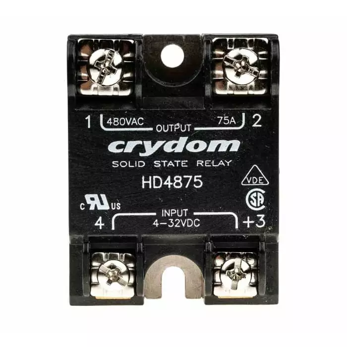 SENSATA/CRYDOM Solid State Relay HA AND HD Series 75 A Load Panel Mount 530 V AC 32 Control, HD4875