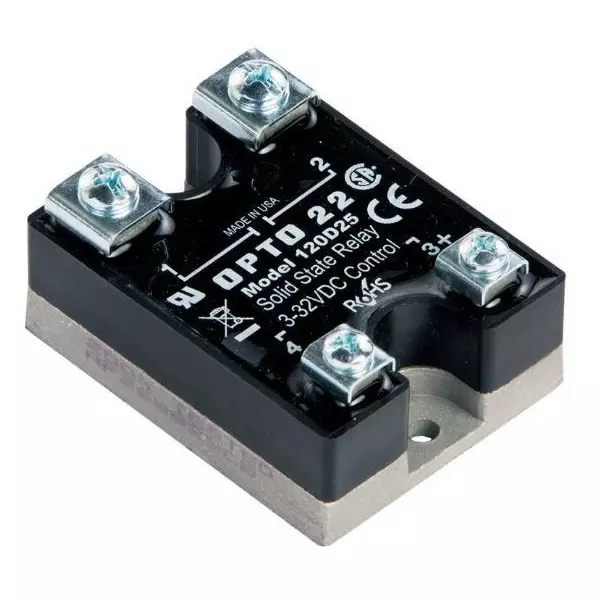 OPTO 22 DC Series Solid State Relays Panel Mount 25 A Load Current Rating, 120D25