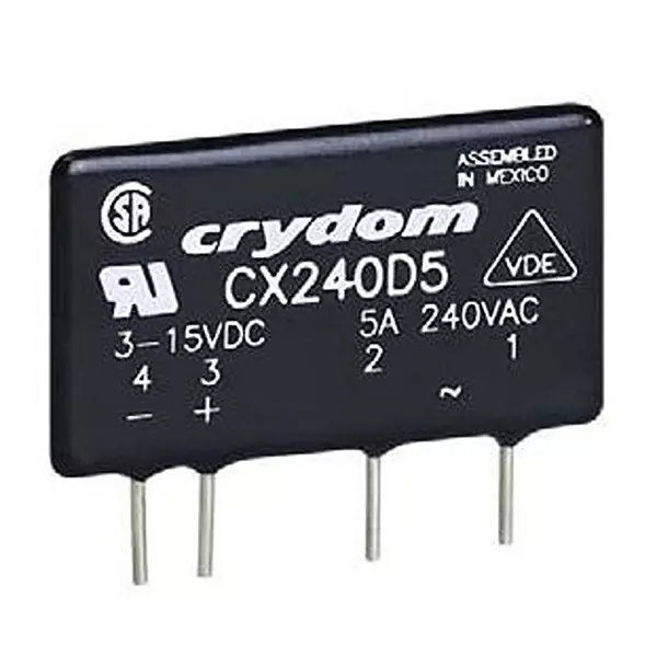 Crydom Solid State Relay PCB Mount 5 Amp 1 Form A (SPST-NO) 530 V AC, CX380D5R