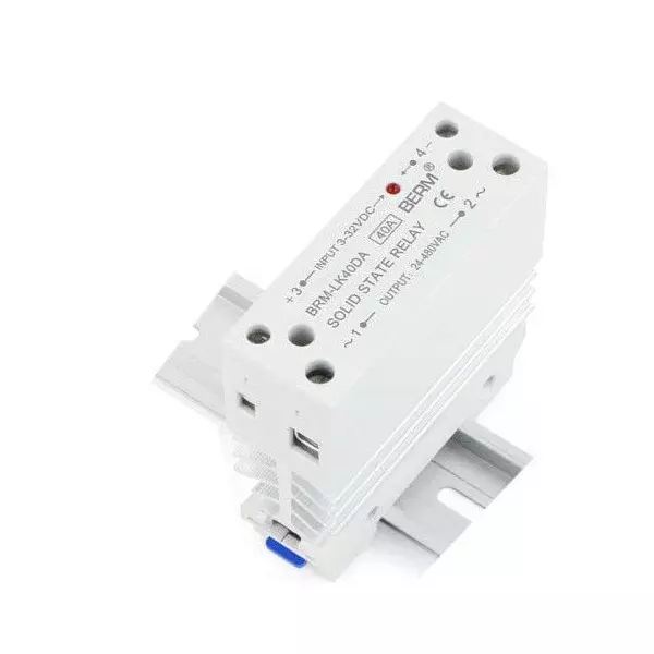 Olimex Solid State Relay DIN Rail Mount 25 A Load Current Rating, SSR-DIN-25A-480VAC
