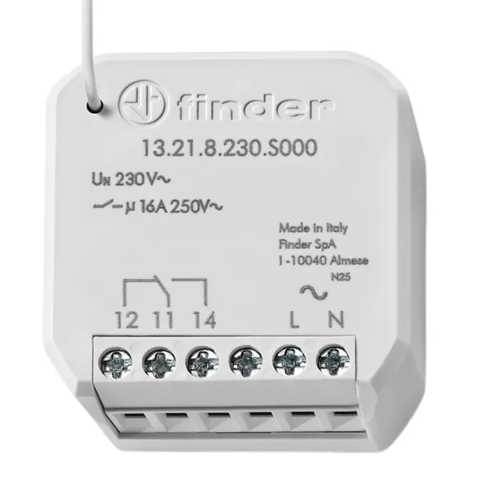 Finder Wall Mount Timer Relay 250 V 1-ContACt 10s SPDT, 13.21.8.230.S000