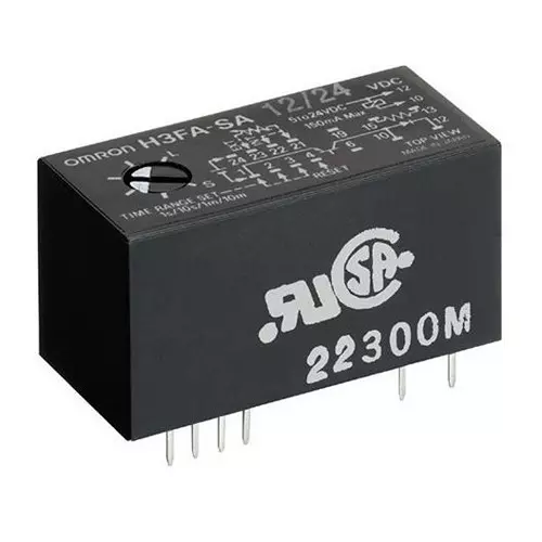 Omron Time Relay 24 V DC Solder Pin Termination, H3FA-A-DC24
