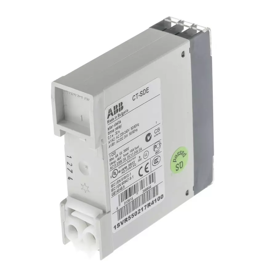 ABB 1SVR Series DIN Rail Mount Timer Relay, 24 V AC, 2-Contact, 0.3 â†’ 30s, 1-Function, SPDT, 1SVR550217R4100