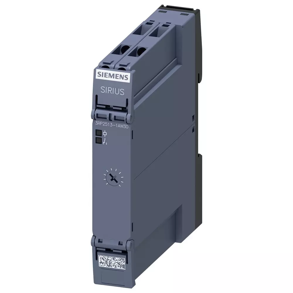 Siemens 3RP25 Series DIN Rail Mount Timer Relay, 12 - 240 V AC/DC, 1-Contact, 5 - 100s, 1-Function, SPDT, 3RP2513-1AW30
