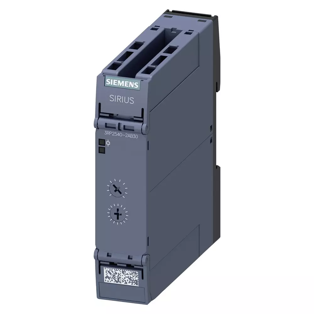 Siemens 3RP25 Series DIN Rail Mount Timer Relay, 24 V AC/DC, 1-Contact, 0.05 - 600s, 1-Function, SPDT, 3RP2540-2AB30