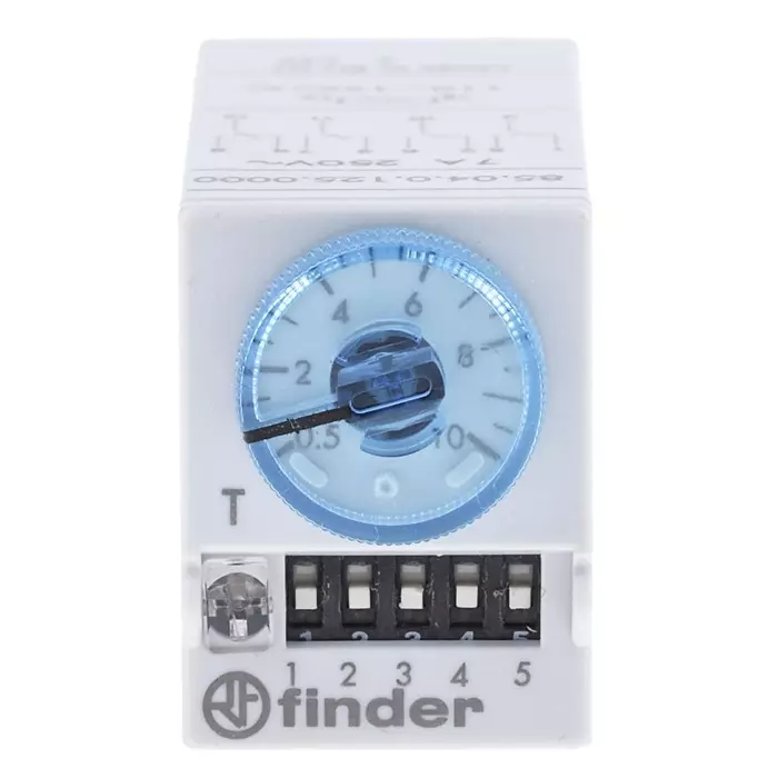 Finder 85 Series Plug In Timer Relay 110 to 125 V AC/DC 4-ContACt 0.05 to 100s 0.5 to, 85.04.0.125.0000