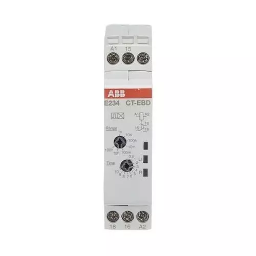 ABB Time Relay 24 to 240 V AC, 24 to 48 V DC Screw Termination, 1SVR500150R0000