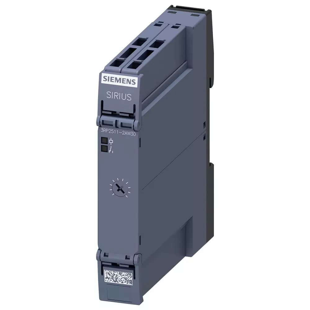 Siemens 3RP25 Series DIN Rail Mount Timer Relay, 12 - 240 V AC/DC, 1-Contact, 0.5 - 10s, 1-Function, SPDT, 3RP2511-2AW30