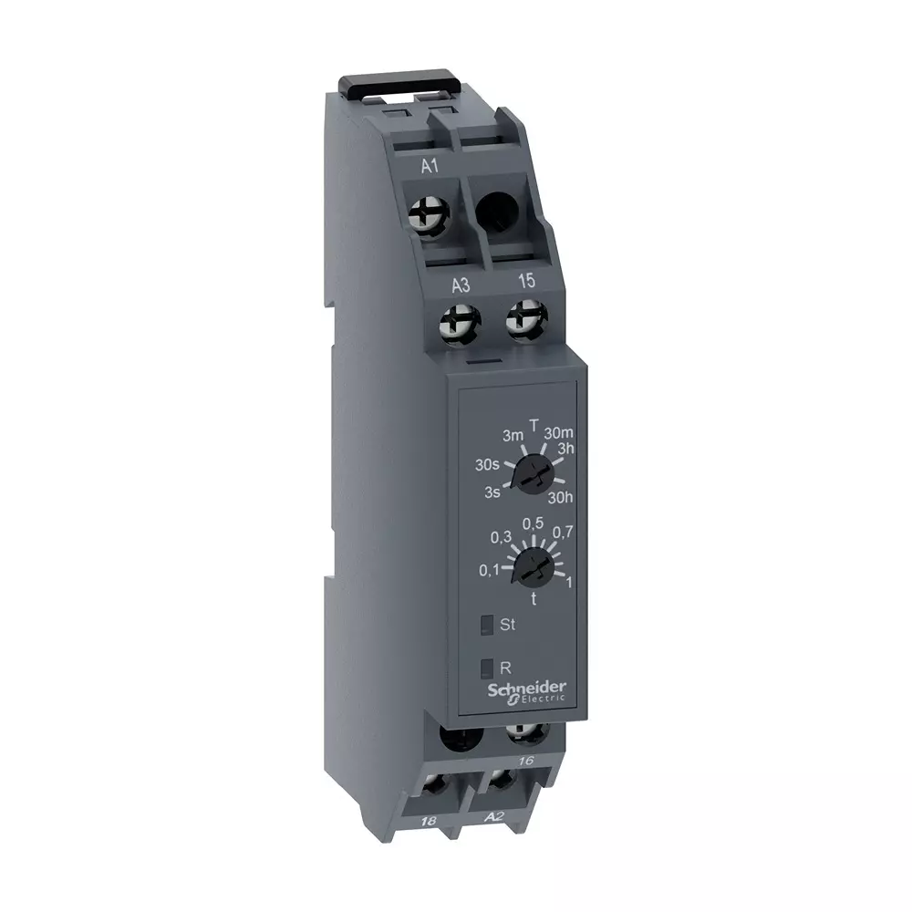 Schneider Electric Timer Relay Type Easy Harmony Series 1 CO 5 A Current Output ON Delay Single Function and 0 - 30 Hrs Range, RE10RAMUN
