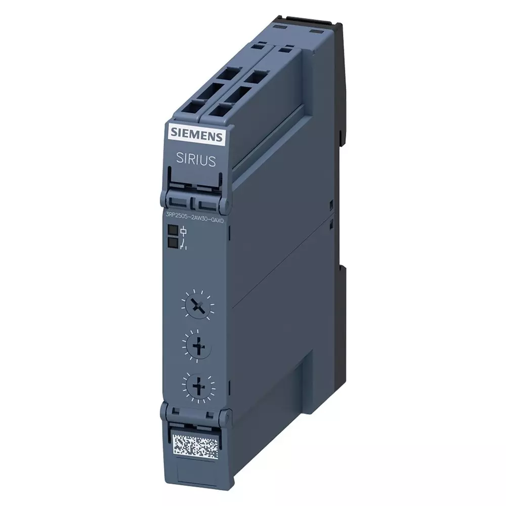 Siemens Snap On Timer Relay, 12 - 240V, 1-Contact, 0.05 - 100h, 13-Function, SPDT, 3RP25052AW300AX0