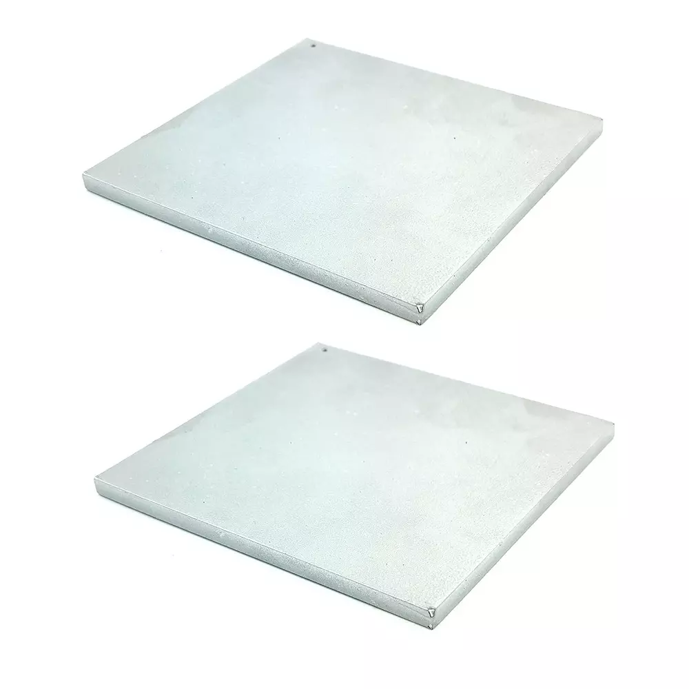 Invento Flat Plate Sheet Square Shape Aluminium Alloy Size 100x100x5 mm Size 5 mm Thickness Silver, ISC 825-1 (Pack of 2 Pcs)