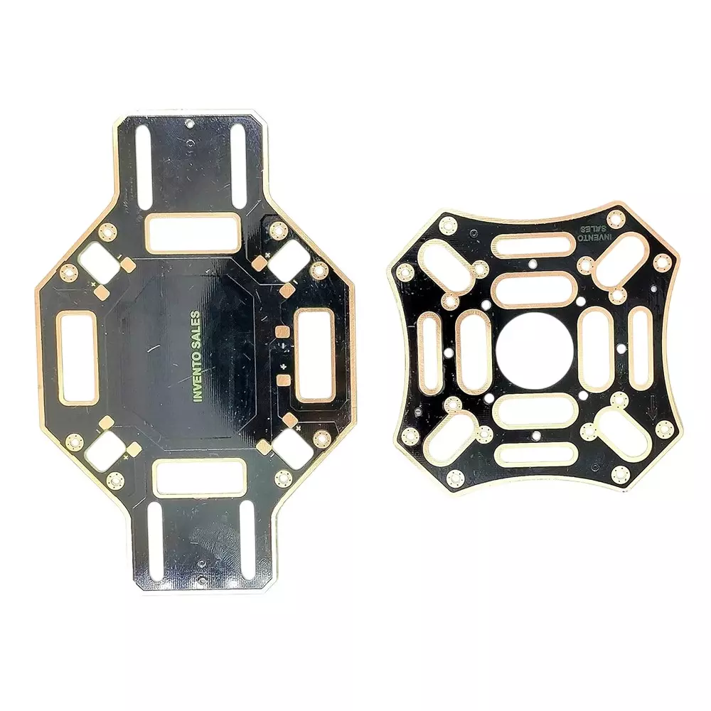 Invento PCB Board Bottom & Top Plate Set Glass Fiber 108 x108x1.6 mm for F450 Quadcopter Drone, ISC 1613-Z