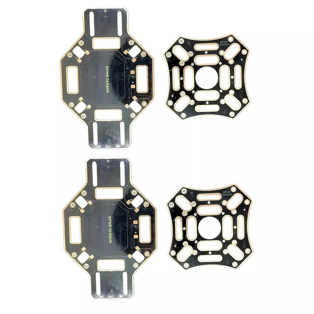 Invento PCB Board Bottom & Top Plate Set Glass Fiber 108 x108x1.6 mm for F450 Quadcopter Drone, ISC 1613-1Z (Pack of 2 Kit)