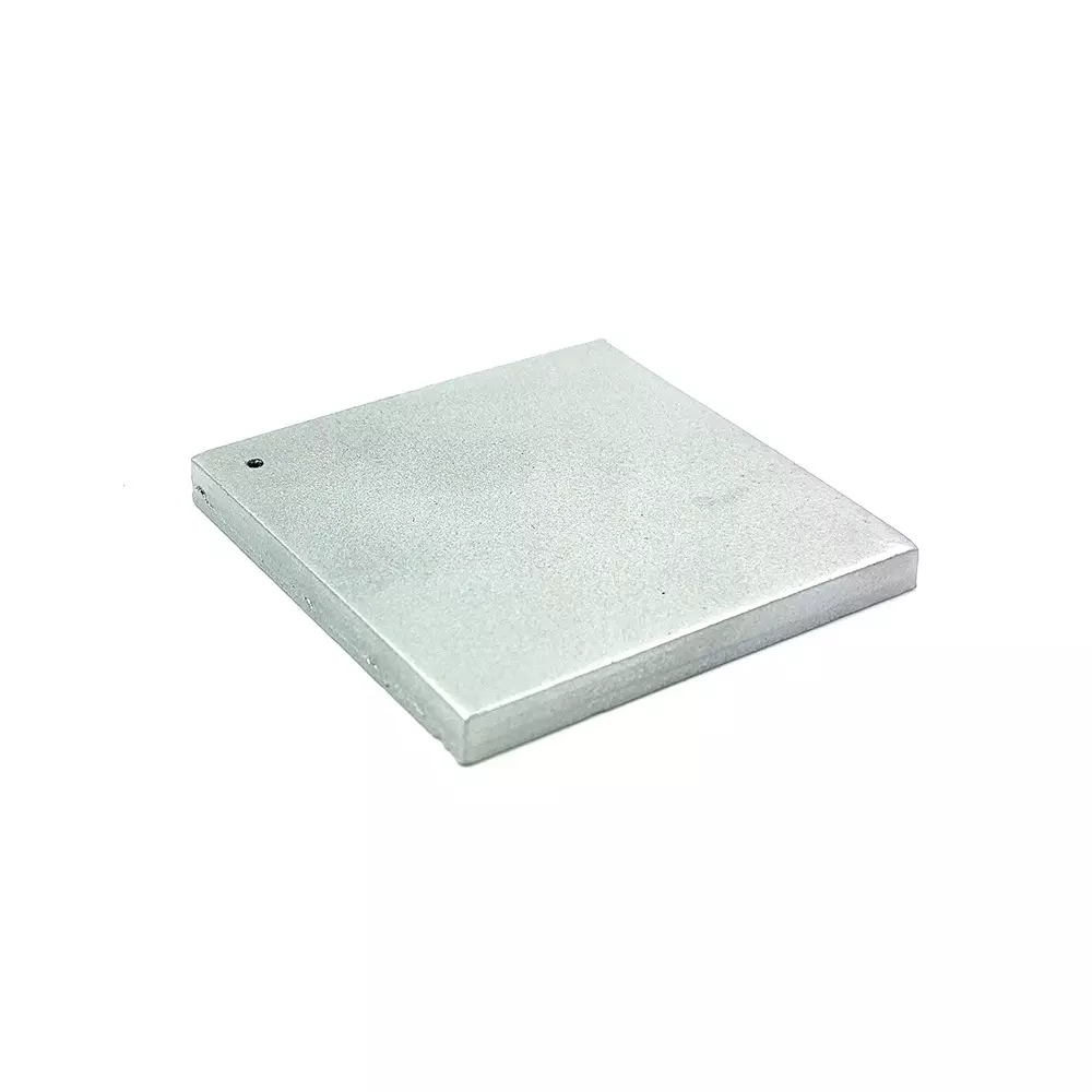 Invento Flat Plate Sheet Square Shape Aluminium Alloy Size 50x50x5 mm Size 5 mm Thickness Silver, ISC 824-4 (Pack of 8 Pcs)