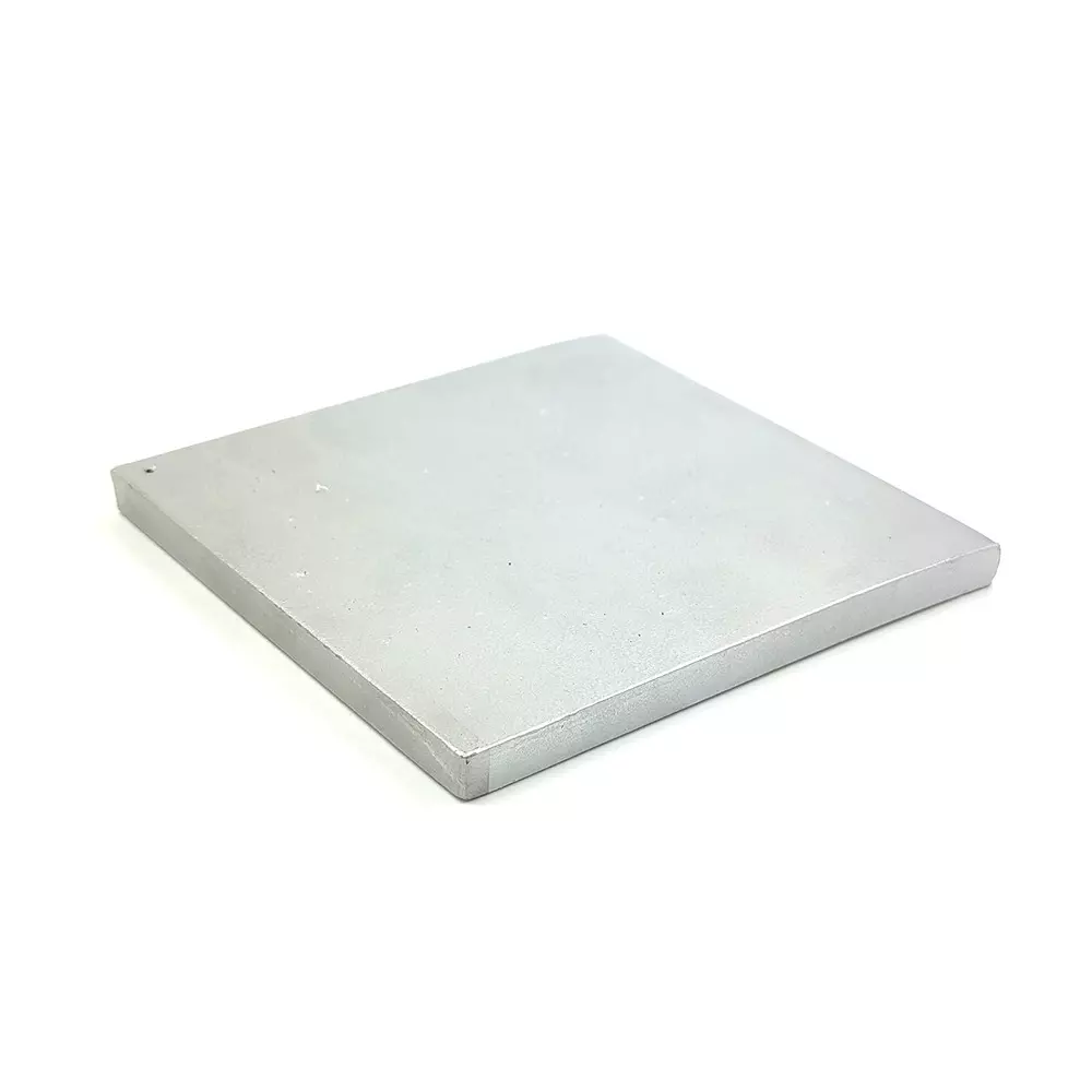 Invento Flat Plate Sheet Square Shape Aluminium Alloy Size 100x100x8 mm Size 8 mm Thickness Silver, ISC 826-4 (Pack of 8 Pcs)