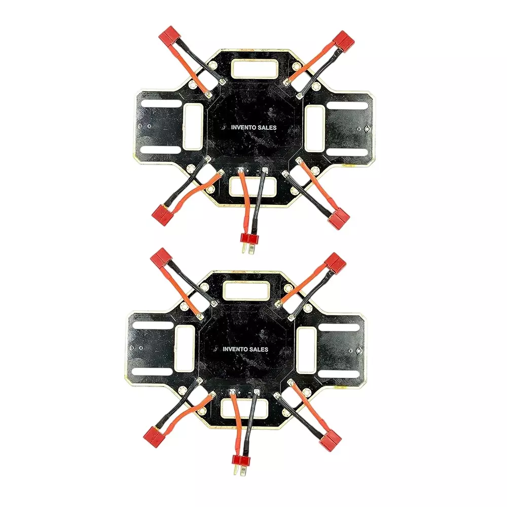Invento PCB Board Bottom Plate with Soldered Connectors Glass Fiber for F450 Quadcopter Drone, ISC 1613-C1 (Pack of 2 Pcs)