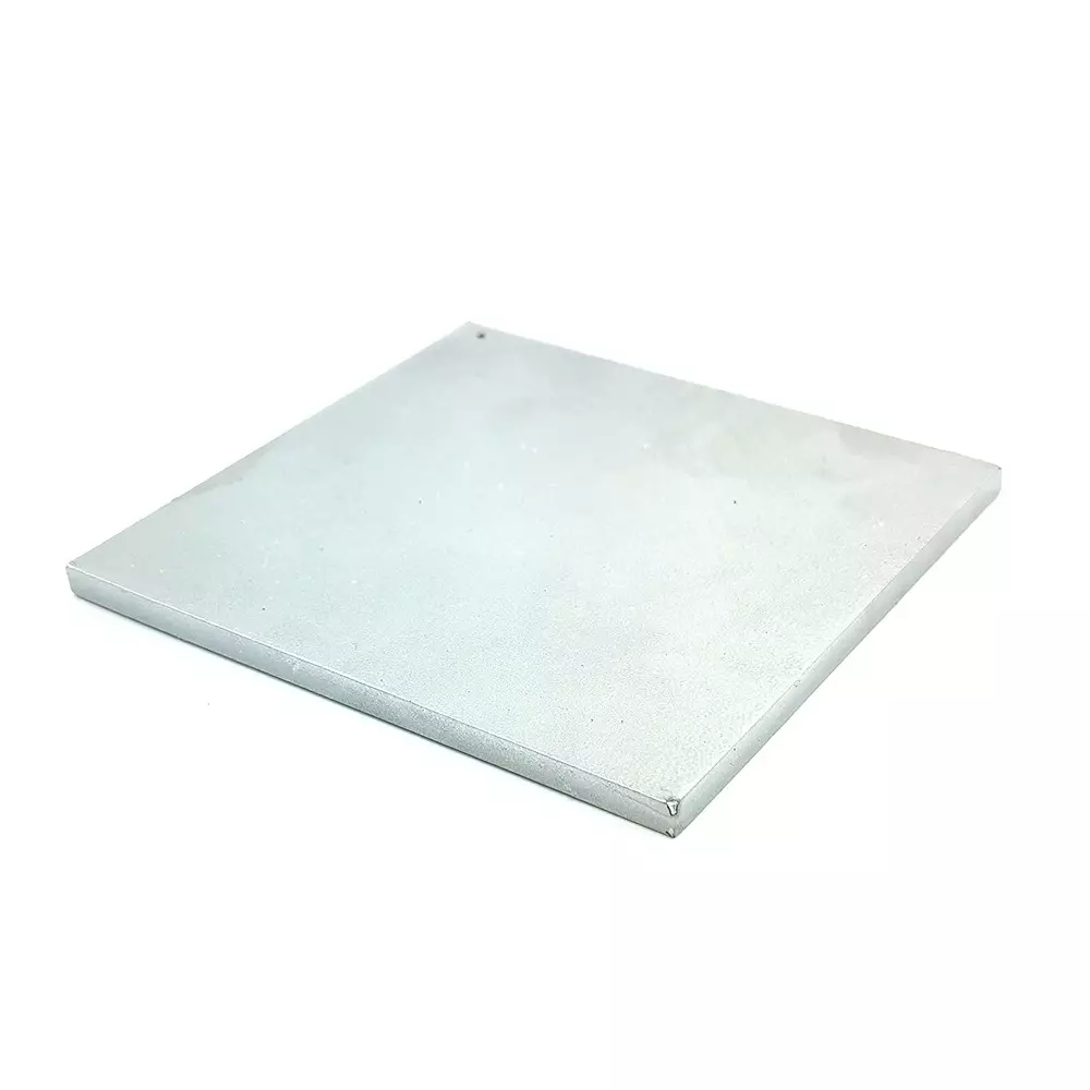 Invento Flat Plate Sheet Square Shape Aluminium Alloy Size 100x100x5 mm Size 5 mm Thickness Silver, ISC 825-5 (Pack of 10 Pcs)