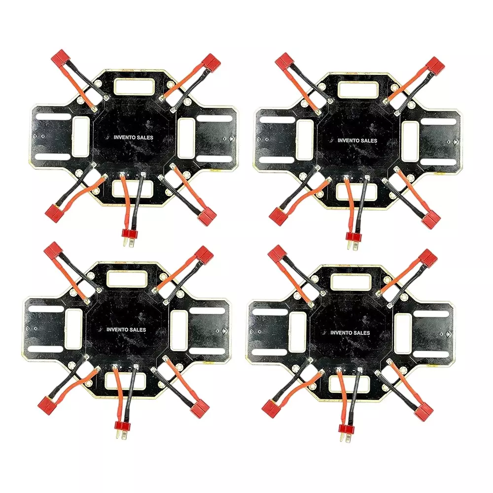 Invento PCB Board Bottom Plate with Soldered Connectors Glass Fiber for F450 Quadcopter Drone, ISC 1613-C2 (Pack of 4 Pcs)