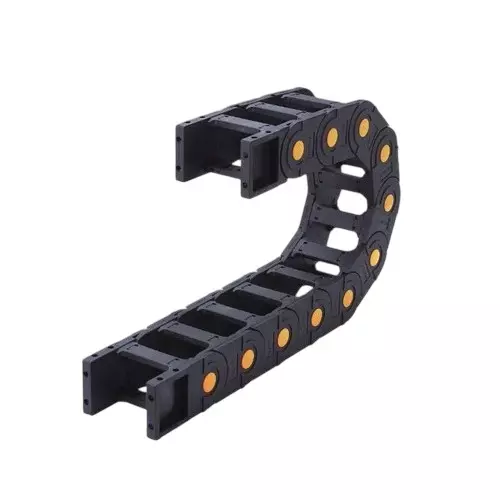 Sibass Electric Cable Drag Chain Open Type with End Clamps CE Marked 20 mm Inner Width and R28 Bending Radius