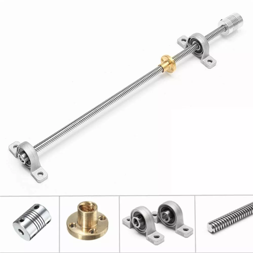 invento-2pcs-500mm-trapezoidal-lead-screw-t8-8mm-pitch-2mm-lead-8-tr8-brass-nut-4pcs-p08-bearing-5x8-flexible-coupling-for-3d-printer-cnc-robotics