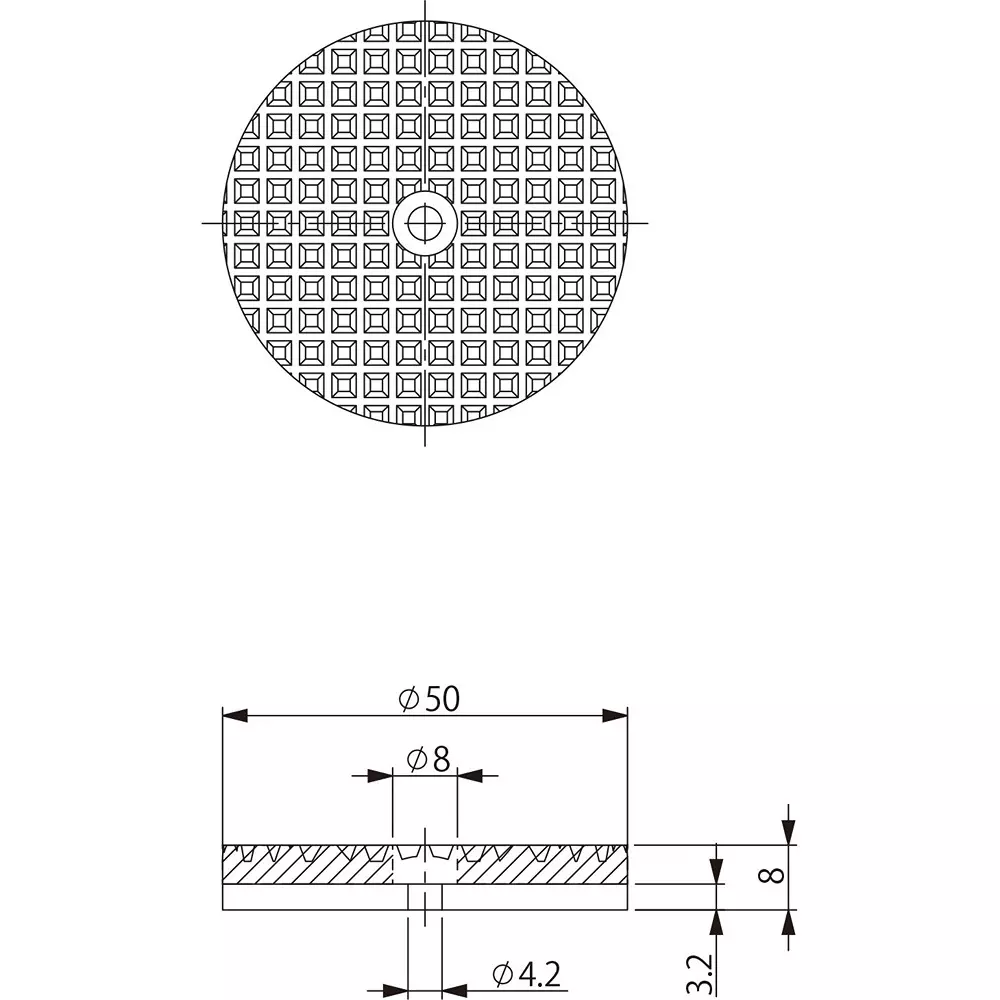 eins-round-pad-for-mini-cylinder-phi50-silicone-rubber-cp-071