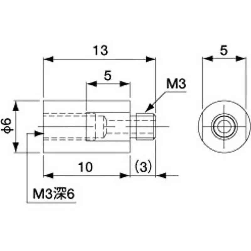 eins-suction-stem-bracket-micro-connection-m3-13-mm-height-xl0061-100