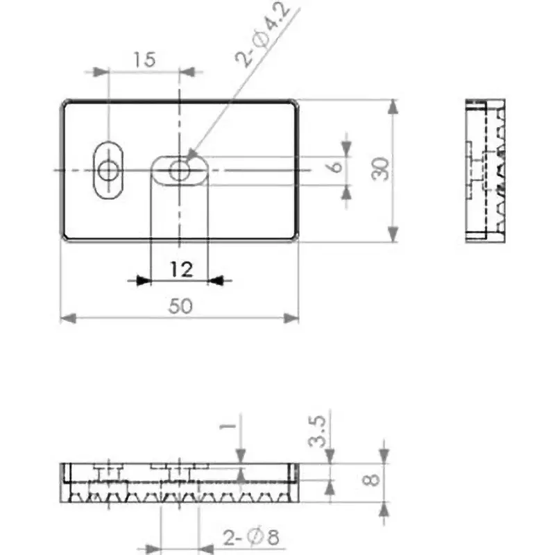 eins-rectangle-pad-for-mini-cylinder-8-mm-height-50-mm-width-30-mm-depth-cpl-060