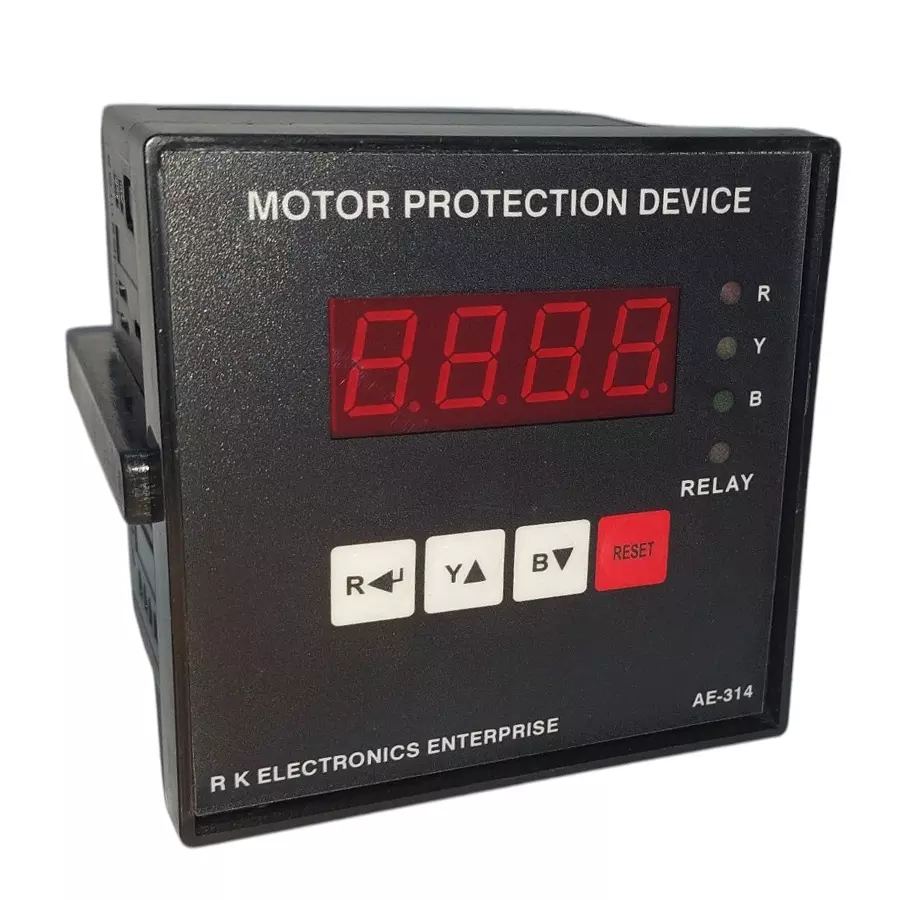 R K ELECTRONICS ENTERPRISE 3 Phase Motor Protection Device 4 To 125A Operating Range Flush Mounting, AE-314
