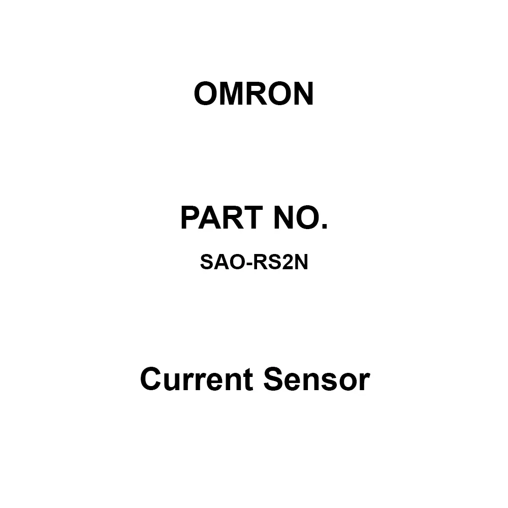 Omron Current Sensor 1C Contact Configuration, SAO-RS2N