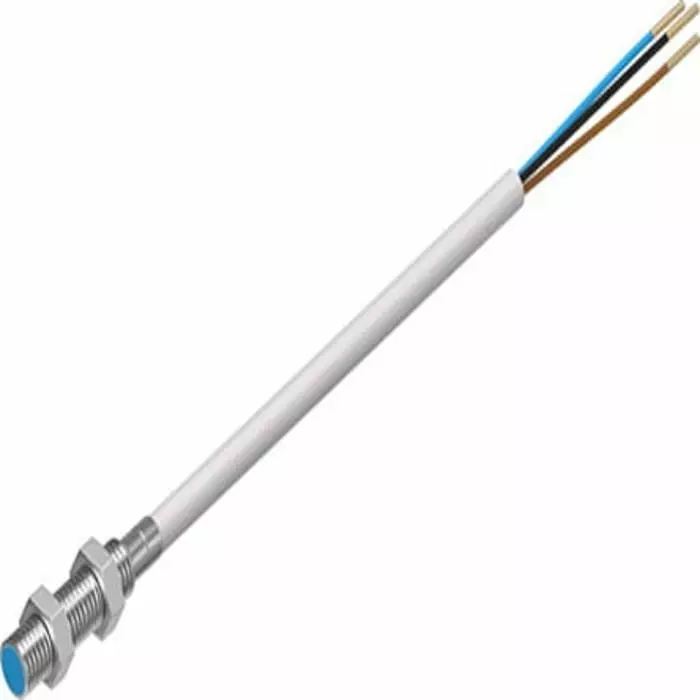 Festo Inductive Threaded barrel Proximity Sensor, M5, 0.8 mm Detection, NPN NO, 10 - 30 V DC, SIEN-M5B-NS-K-L