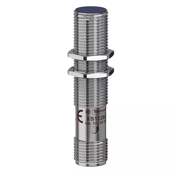 Telemecanique Inductive Proximity Sensor General Purpose Cylindrical M12 Design 55 mm Size Flush Mountable 1 NO Discrete Output Function, XS112BLPAM12