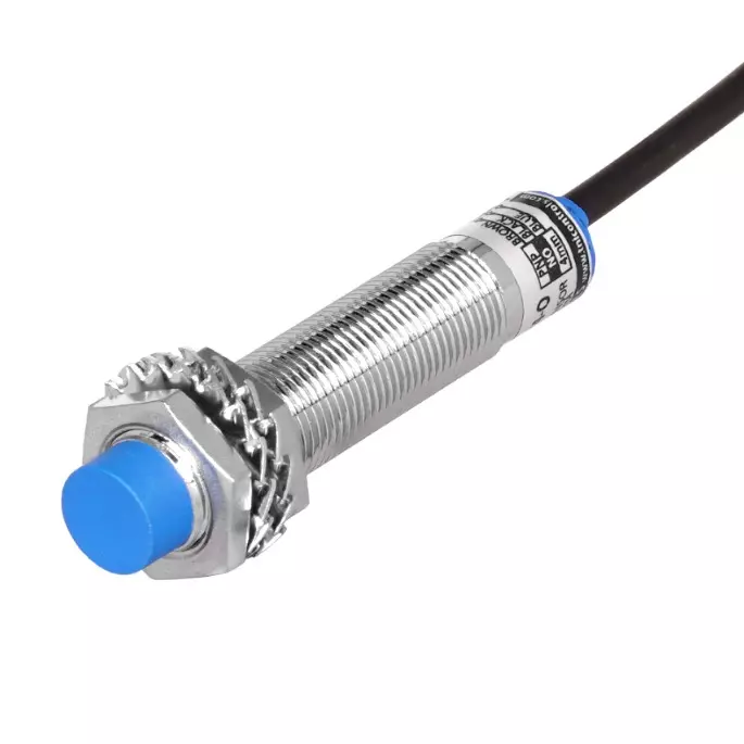 TNI CMD12 Series Inductive Proximity Sensor DC Type PNP Logic NO Output Non Flush Mounting and 4 mm Range, CMD12-P4-O