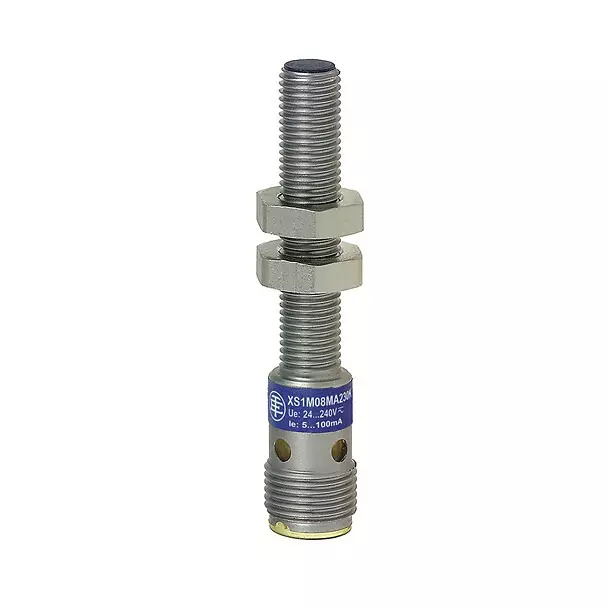 Telemecanique Inductive Proximity Sensor General Purpose Cylindrical M8 Design 62 mm Size Flush Mountable 1 NO Discrete Output Function, XS108BLPAM12