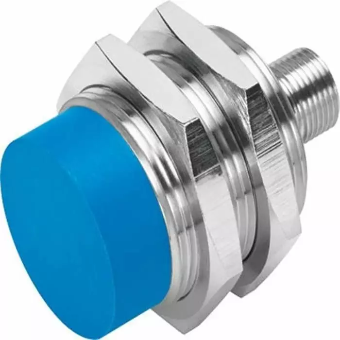 Festo Inductive Threaded barrel Proximity Sensor, M30, 15 mm Detection, PNP NO, 10 - 30 V DC, SIEN-M30NB-PS-S-L