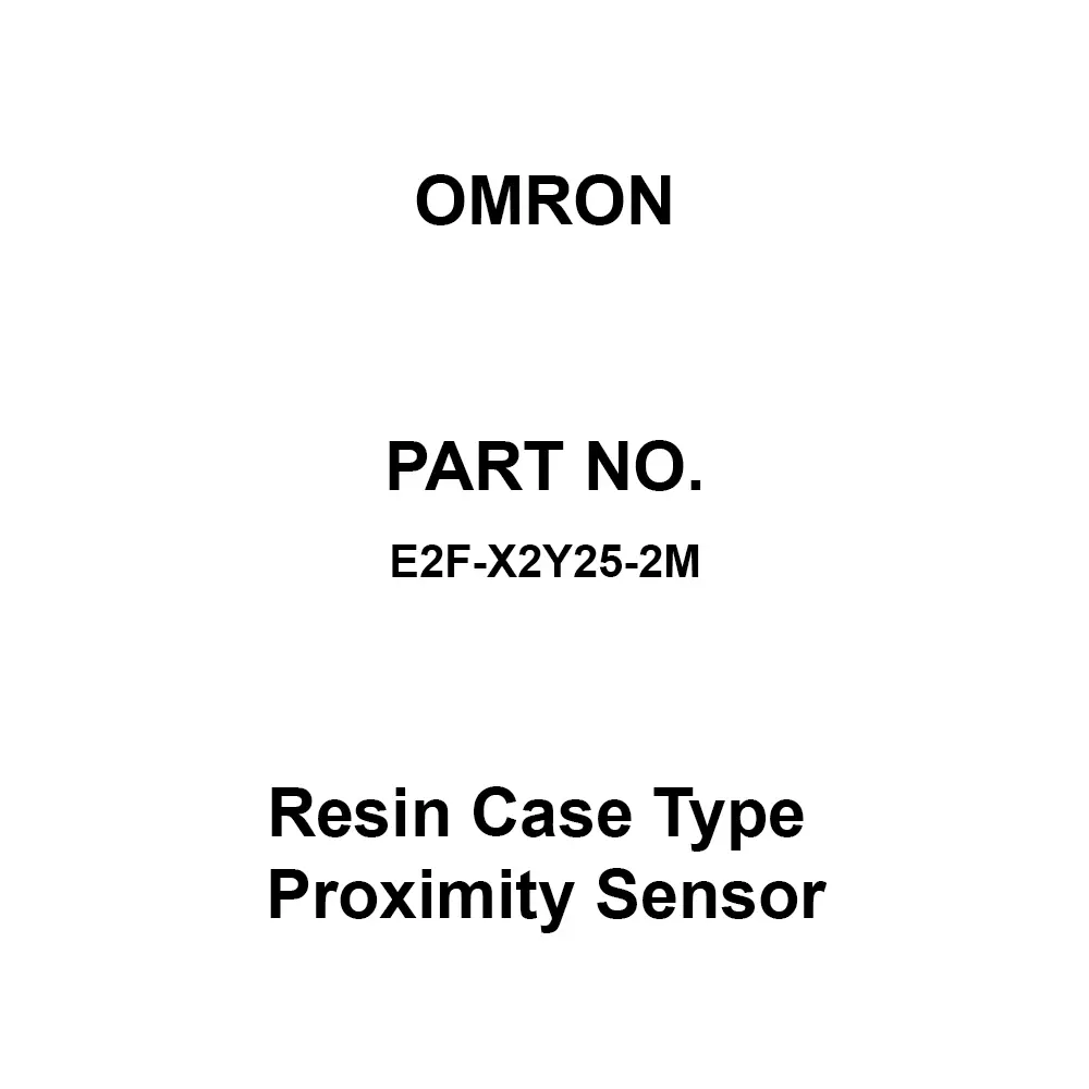 Omron Resin Case Type Proximity Sensor 50 mΩ or more at 500 V DC, E2F-X2Y25-2M