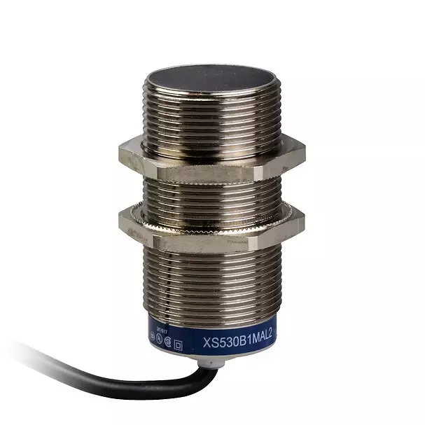Telemecanique Inductive Proximity Sensor General Purpose Cylindrical M30 Design 62 mm Size Flush Mountable 1 NO Discrete Output Function, XS530B1MAL2