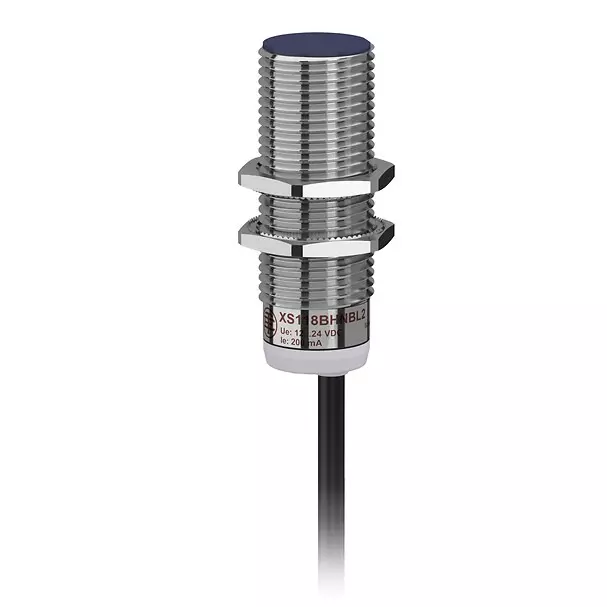 Telemecanique Inductive Proximity Sensor General Purpose Cylindrical M18 Design 53 mm Size Flush Mountable 1 NO Discrete Output Function, XS118BLPAL2