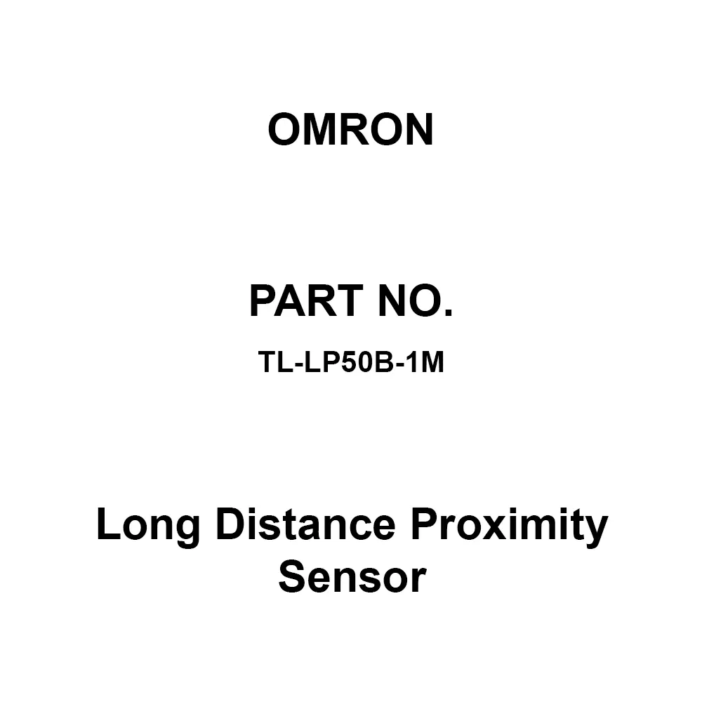 Omron Long Distance Proximity Sensor 50 mΩ or more at 500 V DC, TL-LP50B-1M