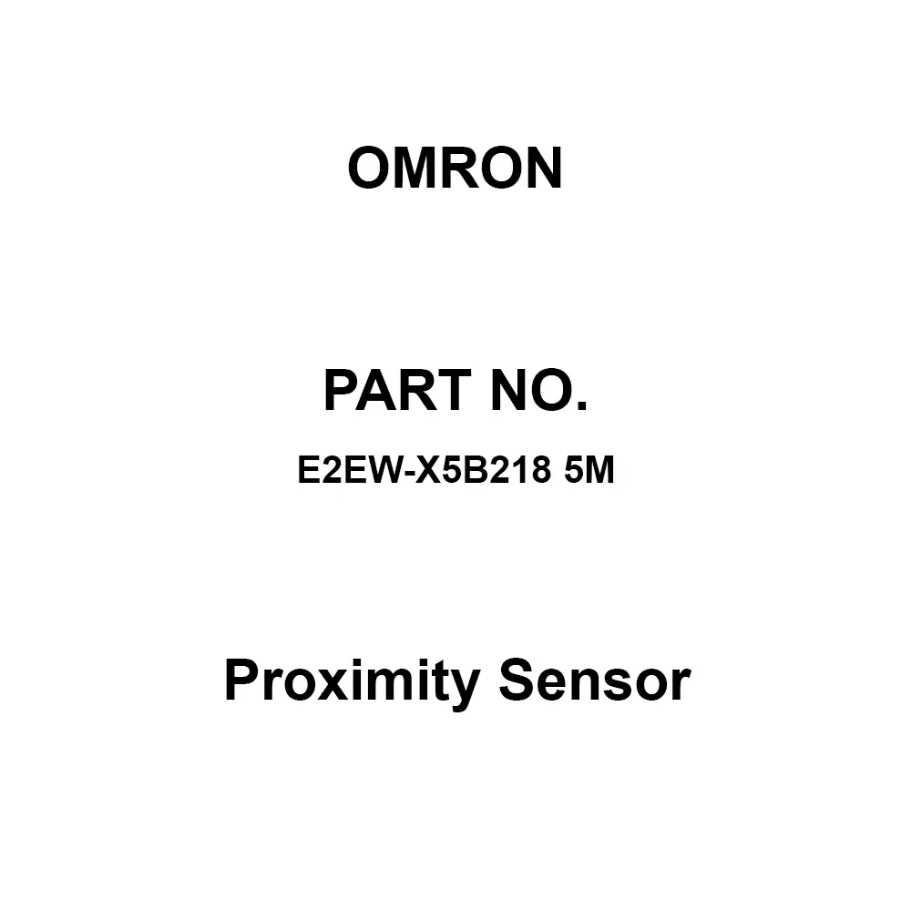 Omron Proximity Sensor M18 5 m Cable Length, E2EW-X5B218 5M