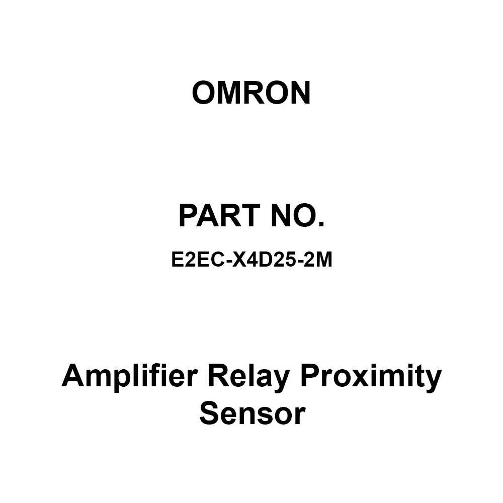 Omron Amplifier Relay Proximity Sensor 50 mΩ or more at 500 V DC, E2EC-X4D25-2M