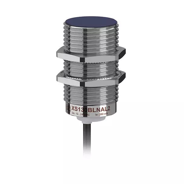Telemecanique Inductive Proximity Sensor General Purpose Cylindrical M30 Design 57 mm Size Flush Mountable 1 NO Discrete Output Function, XS130BLPAL2