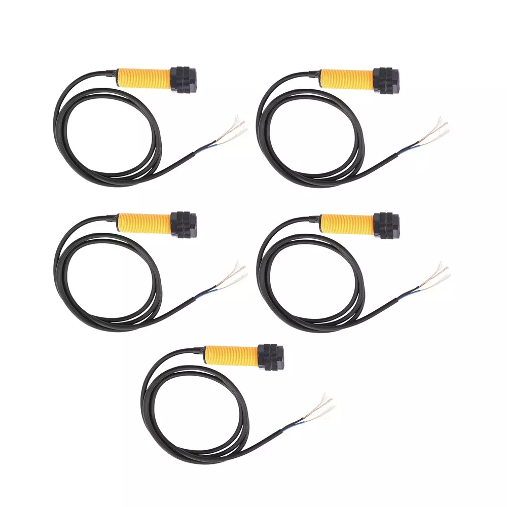 Invento IR Obstacle Avoidance Proximity Sensor 3-80 cm Sensing Range 5 V Voltage, E18-D80NK (Pack of 5 Pcs)