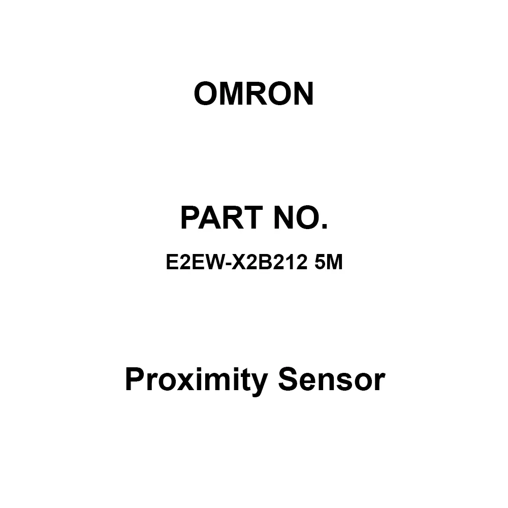Omron Proximity Sensor M12 5 m Cable Length, E2EW-X2B212 5M