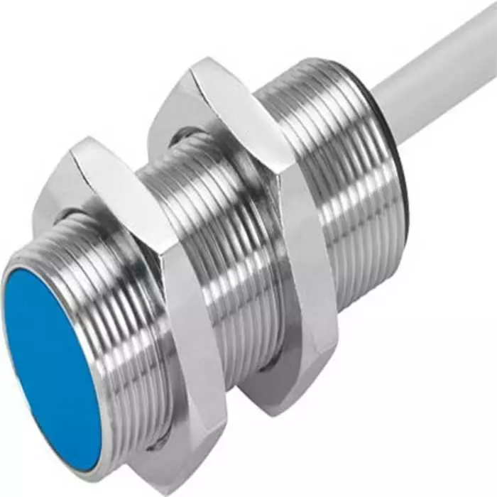 Festo Inductive Threaded barrel Proximity Sensor, M18, 8 mm Detection, PNP NO, 10 - 30 V DC, SIEH-M18B-PS-K-L