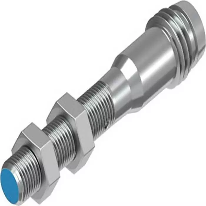Festo Inductive Threaded barrel Proximity Sensor, M5, 0.8 mm Detection, NPN NO, 10 - 30 V DC, SIEN-M5B-NS-S-L