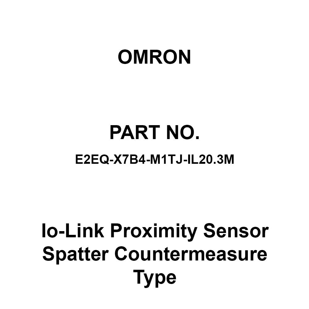 Omron Io-Link Proximity Sensor Spatter Countermeasure Type Screw Head, E2EQ-X7B4-M1TJ-IL20.3M