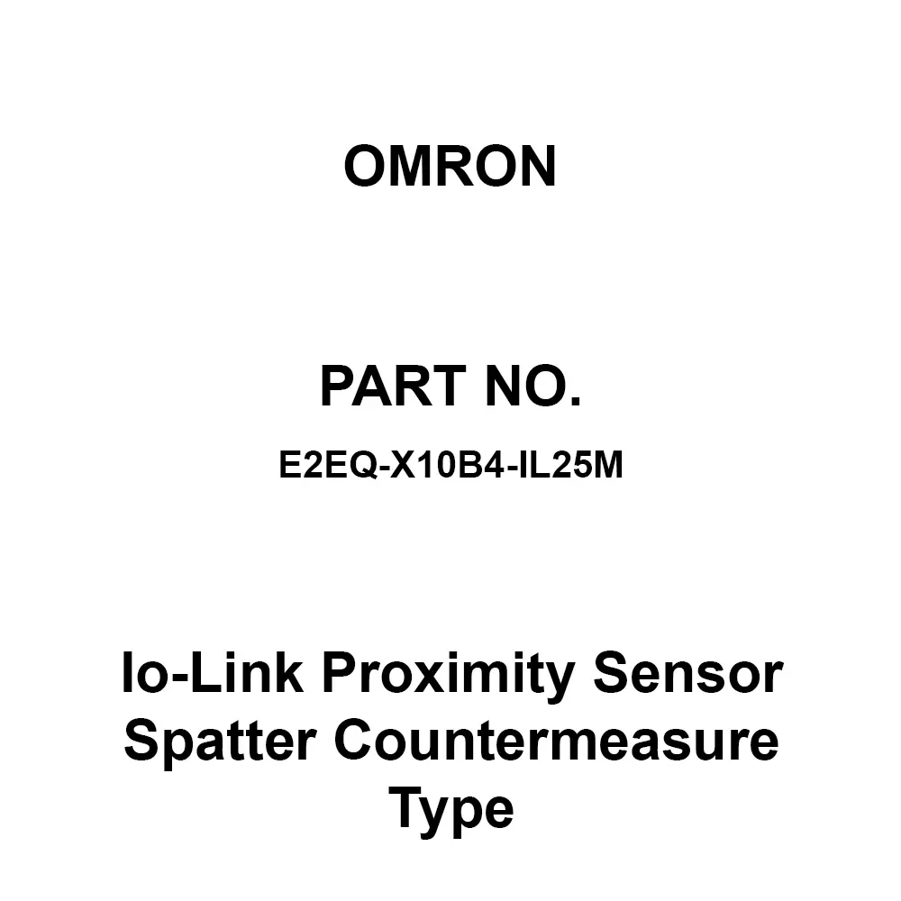 Omron Io-Link Proximity Sensor Spatter Countermeasure Type Screw Head, E2EQ-X10B4-IL25M
