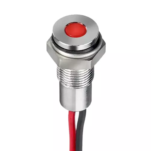 RS PRO Orange Panel Mount Indicator 21.6-26.4V DC, Mounting Hole Size 6 mm, Termination Type Lead Wires, IP Rating IP67, Model No 1713791