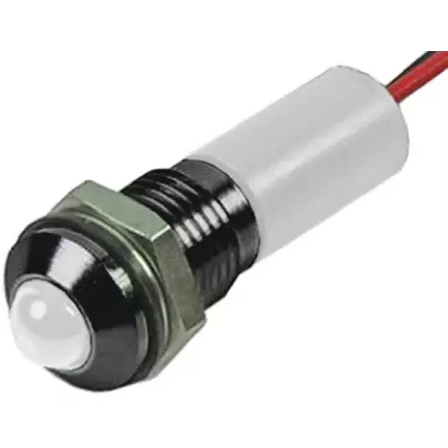 RS PRO Green, Red Panel Mount Indicator 24V DC, Mounting Hole Size 6 mm, Termination Type Lead Wires, IP Rating IP67, Model No 7227899